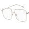 Fashion Square Frame Vintage Eyeglasses Men Oversized Metal Glasses Frame Women Clear Lens Glasses 5