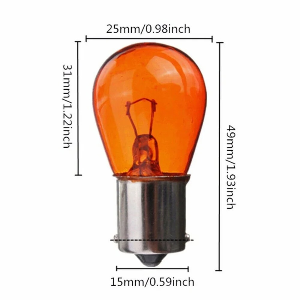 Amber Indicator Break Parking Turn Light Bulb Lamp Halogen Replacement Bulbs for Car, Auto, Scooter