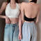 Sexy Halter Backless Bra, Wire-Free Soft Sport Bra for Interior Layering, Hanging Neck Camisole with Beauty Back