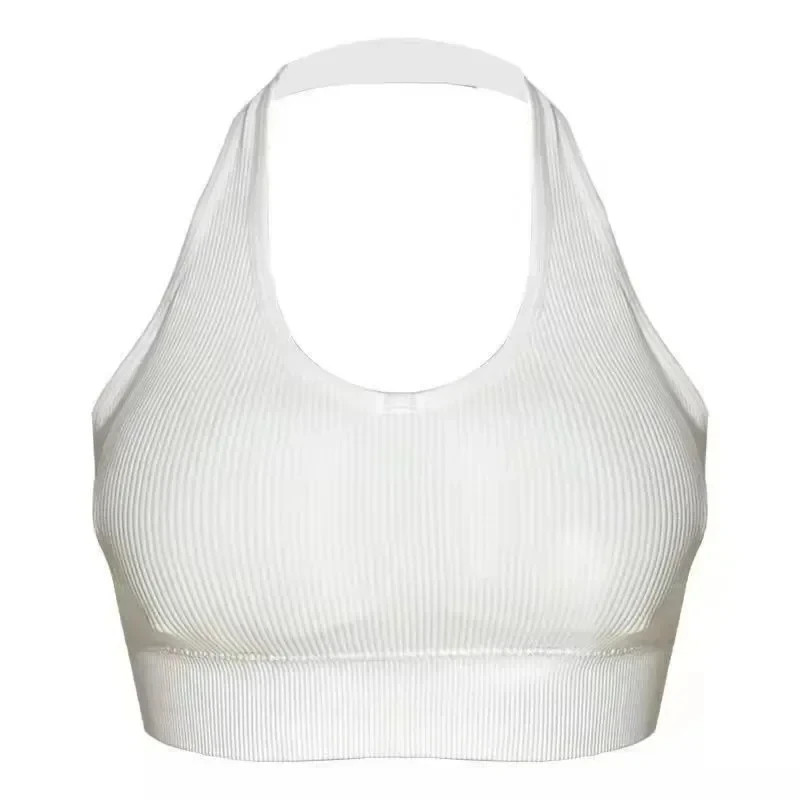 Sexy Halter Backless Bra, Wire-Free Soft Sport Bra for Interior Layering, Hanging Neck Camisole with Beauty Back