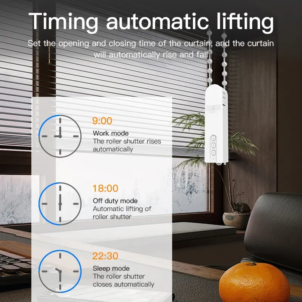 WiFi Tuya Smart Blind Motor Electric Roller Shutter Shadows App Control Curtain Opener & Closer Automatic Lifting System