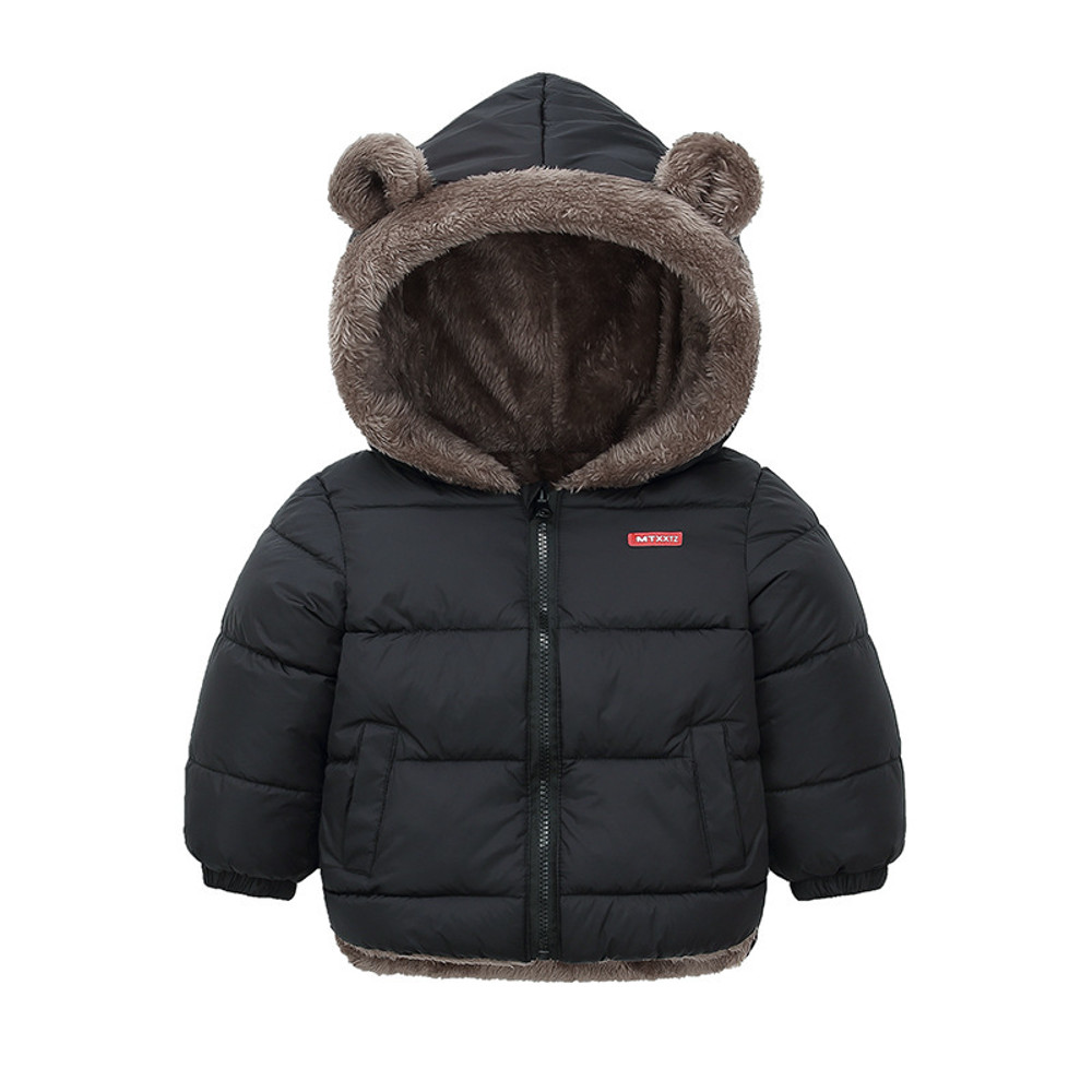 Cozy Winter Warm Coat For Kids Hooded Baby Boys Girls Jacket In Soft Cotton  Fleece Insulated Padde 3