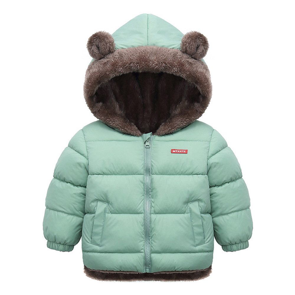 Cozy Winter Warm Coat For Kids Hooded Baby Boys Girls Jacket In Soft Cotton  Fleece Insulated Padde 2