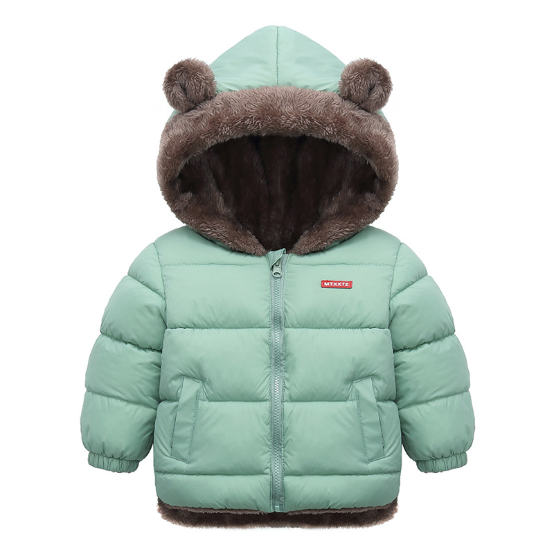 Cozy Winter Warm Coat For Kids Hooded Baby Boys Girls Jacket In Soft Cotton  Fleece Insulated Padde 2
