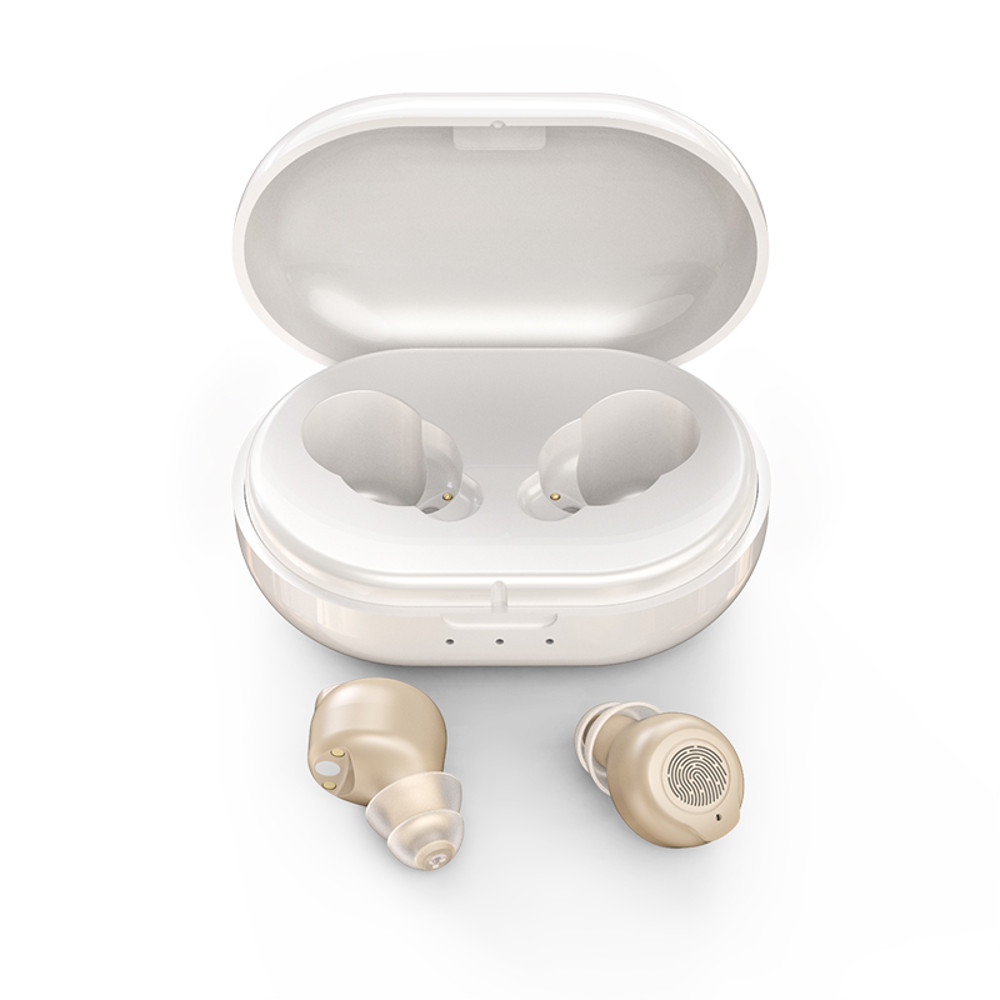 Touch Control One Pair Rechargeable Hearing Aids Mini Sound Amplifier For The Elderly  Seniors With 5