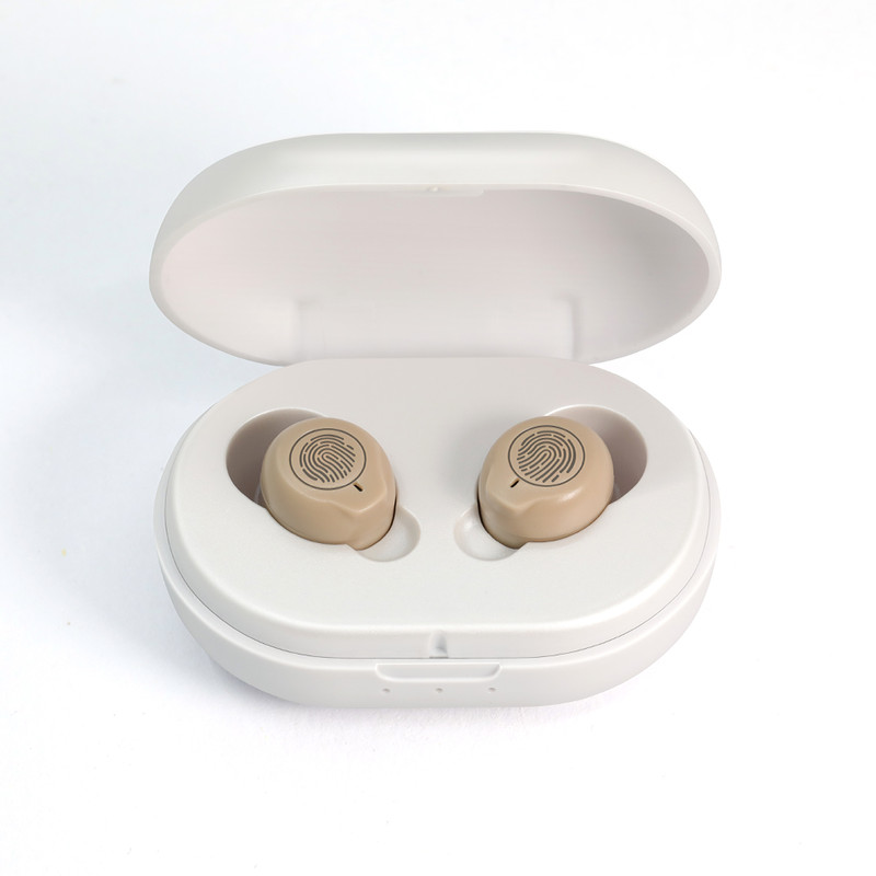 Touch Control One Pair Rechargeable Hearing Aids Mini Sound Amplifier For The Elderly  Seniors With 0