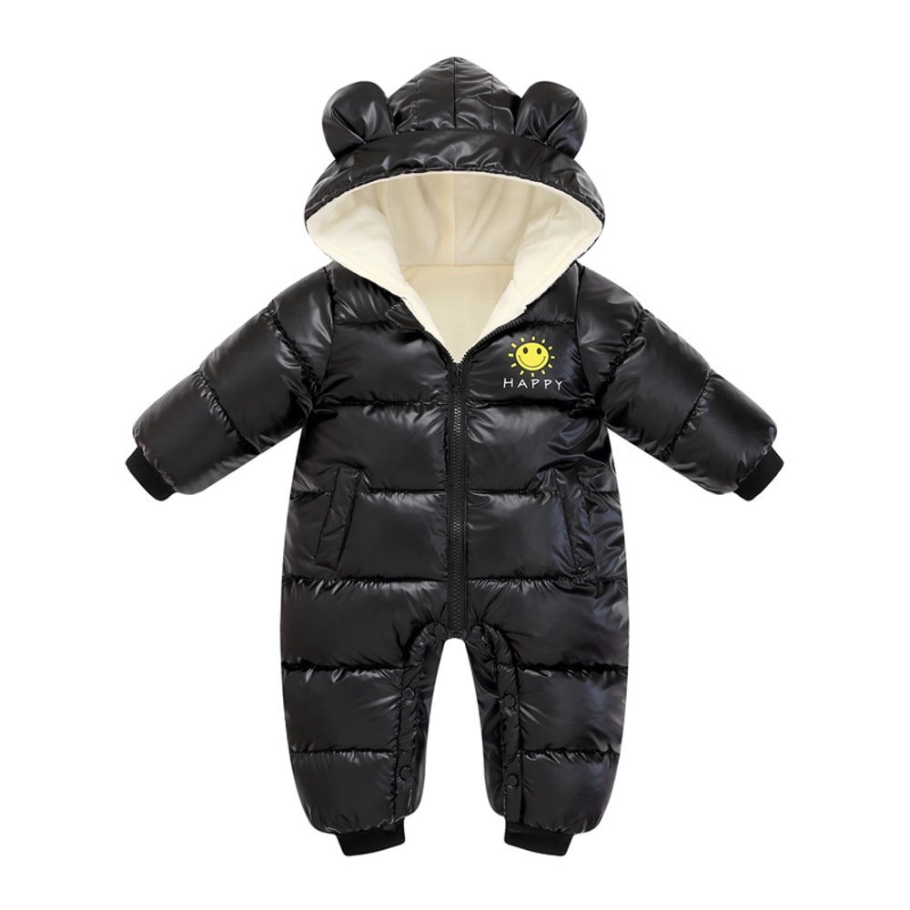 2025 Baby Winter Snowsuit Plus Velvet, Waterproof No-Wash Baby Jumpsuit Romper with Hood for Newborn Infant Boy & Girl