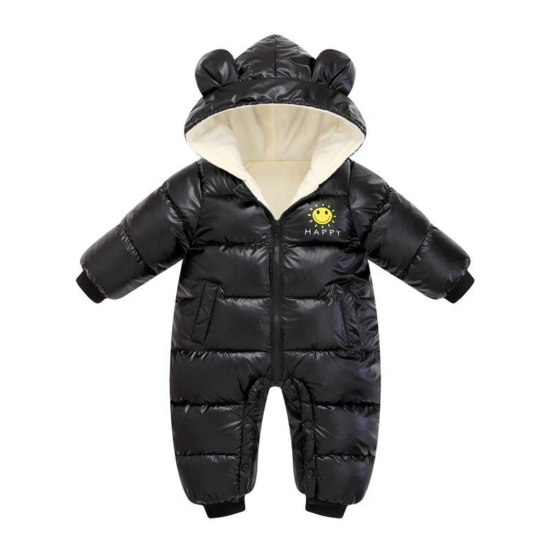 2025 Baby Winter Snowsuit Plus Velvet, Waterproof No-Wash Baby Jumpsuit Romper with Hood for Newborn Infant Boy & Girl