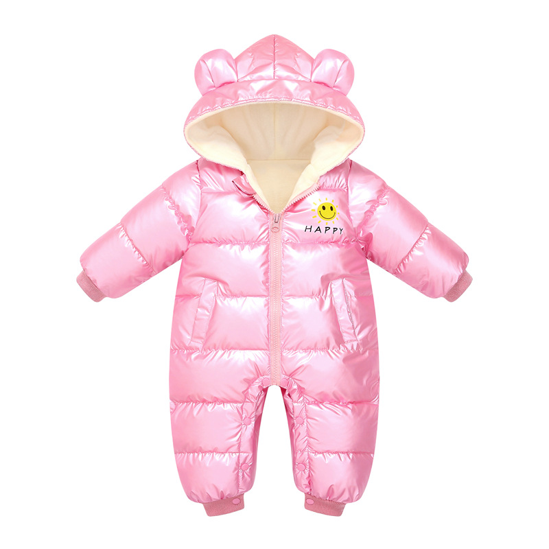 2025 Baby Winter Snowsuit Plus Velvet, Waterproof No-Wash Baby Jumpsuit Romper with Hood for Newborn Infant Boy & Girl