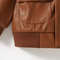 2024 New Baby Boys PU Leather Jacket, 1-3Y Fall Winter Leather Coat with Turn-Down Collar, Zipper, Fashion Outwear