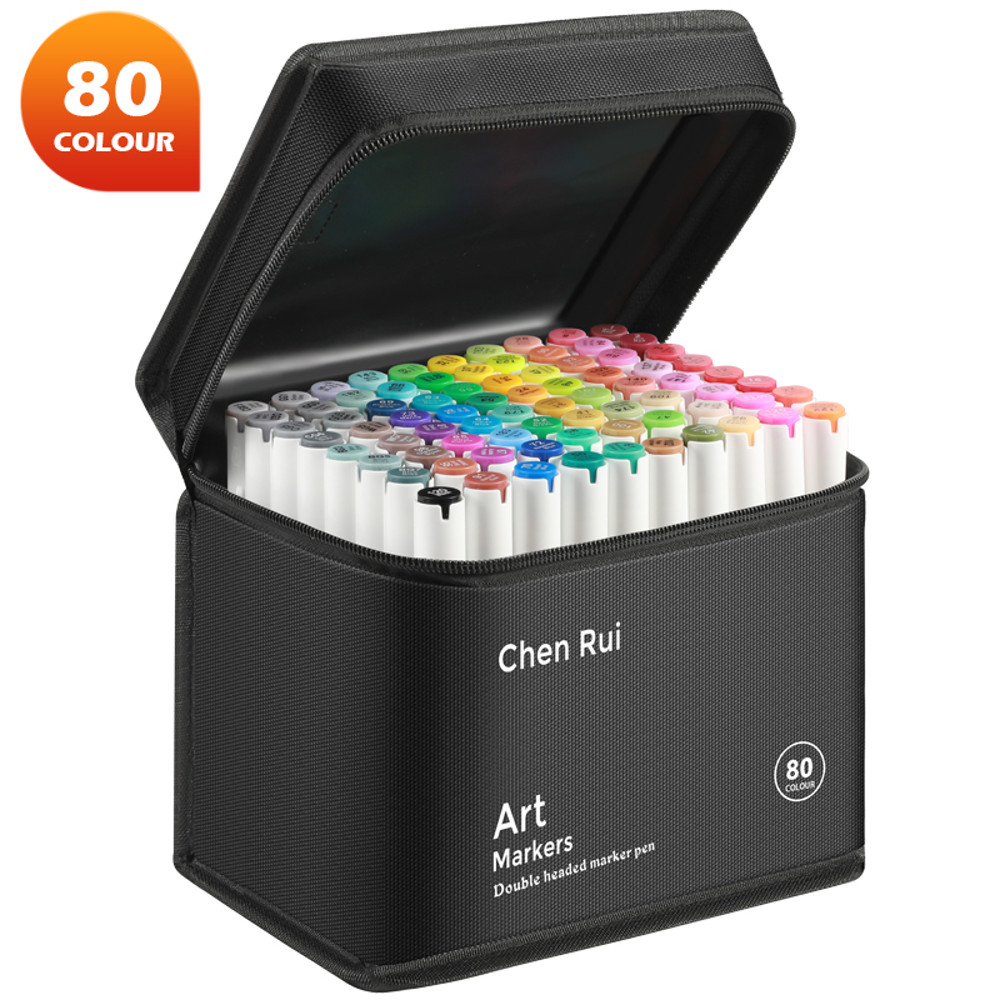 Dual Tip Alcohol Markers Professional Art Marker Set For Artists Brush  Broad Tips Drawing Coloring 7