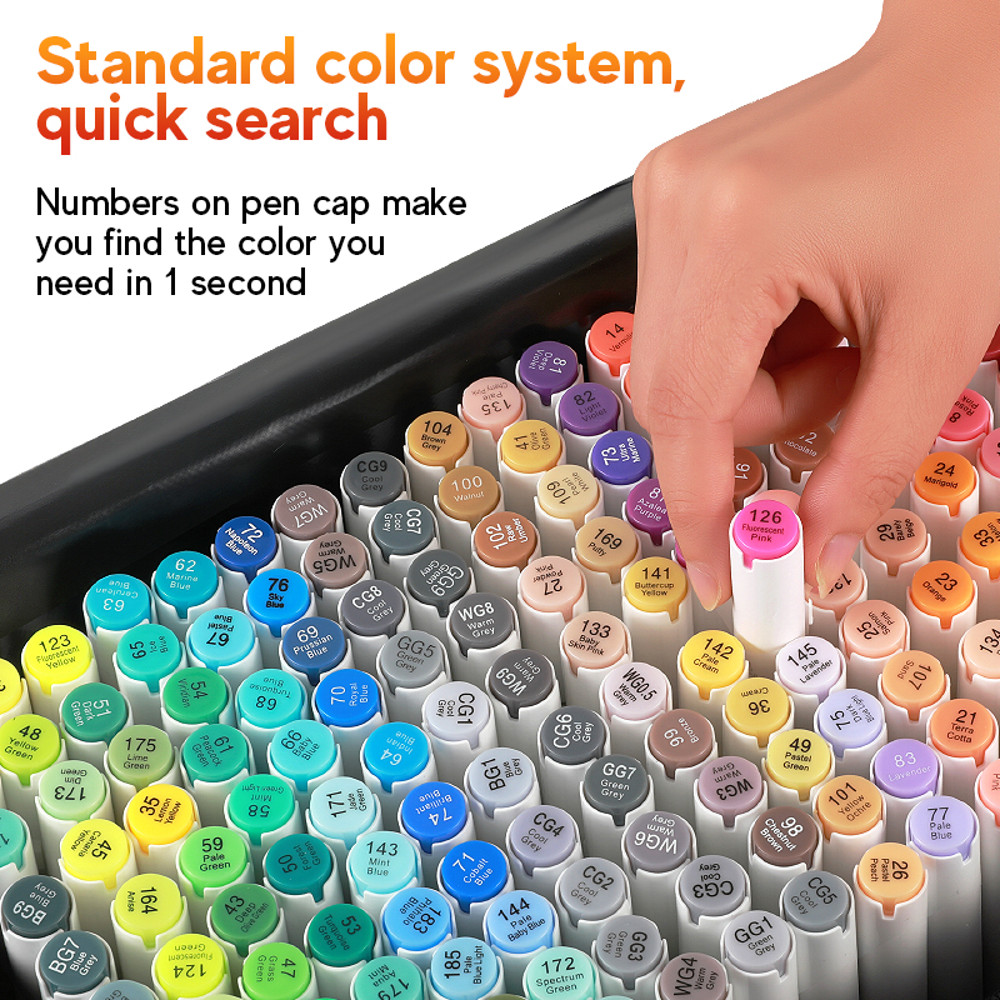 Dual Tip Alcohol Markers Professional Art Marker Set For Artists Brush  Broad Tips Drawing Coloring 4