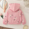 Baby Clothes Spring And Fall Flower Pattern Zipper Simple Outerwear With Pocket Cute Casual Girl'S Children's Jacket Girl Hooded