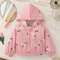 Baby Clothes Spring And Fall Flower Pattern Zipper Simple Outerwear With Pocket Cute Casual Girl'S Children's Jacket Girl Hooded
