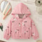 Baby Clothes Spring And Fall Flower Pattern Zipper Simple Outerwear With Pocket Cute Casual Girl'S Children's Jacket Girl Hooded