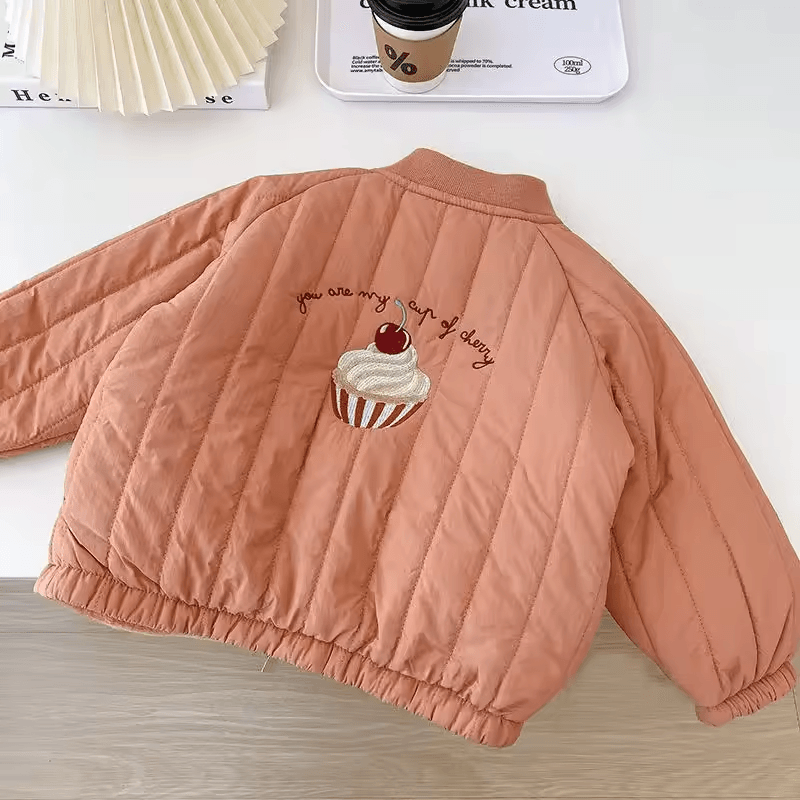 Adorable Toddler Baby Boy Girl Jackets For Spring Autumn Long Sleeve Embroidery Fleece Cotton Kids  2
