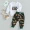 Adorable Baby Girl 2-Piece Spring Ensemble, Floral Embroidered Pullover, Camo Print Pants, Cute Toddler Outfit