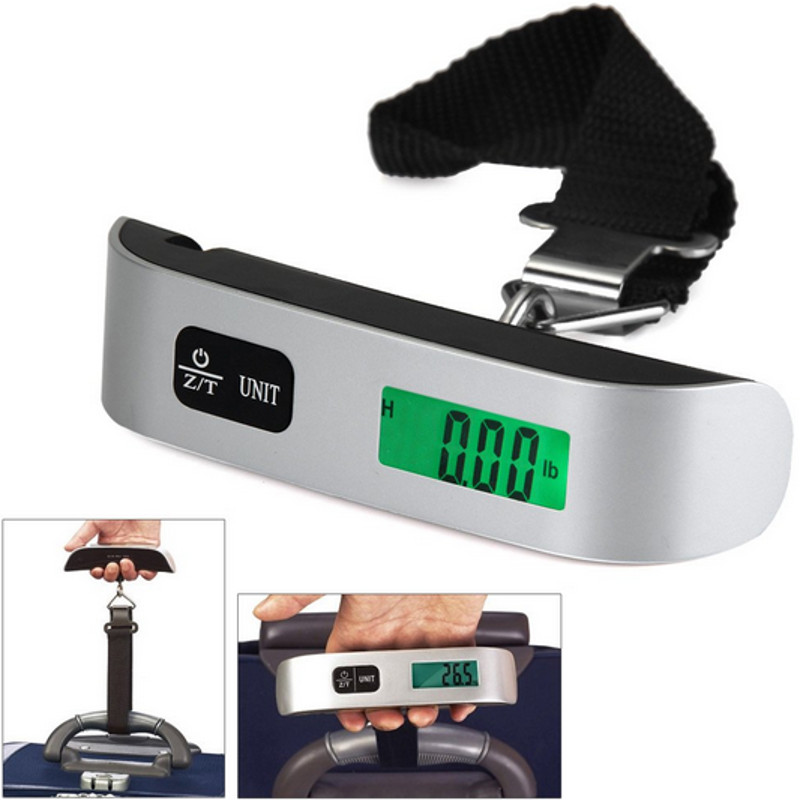 50kg Hanging Baggage Scale Digital Luggage Scale With LCD Display Portable Suitcase Weighing Scale  7