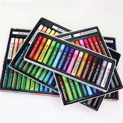 professional super soft oil pastels vibrant colors set, ideal for art, craft, drawing, sketching with smooth blending
