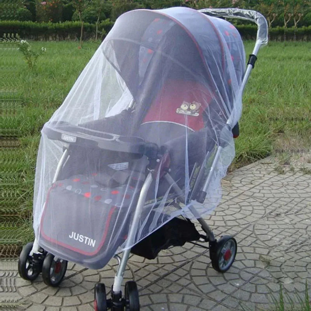 Breathable Baby Stroller Mosquito Net Universal Fit Insect Shield Mesh Prams Pushcarts  Bassinets S 0