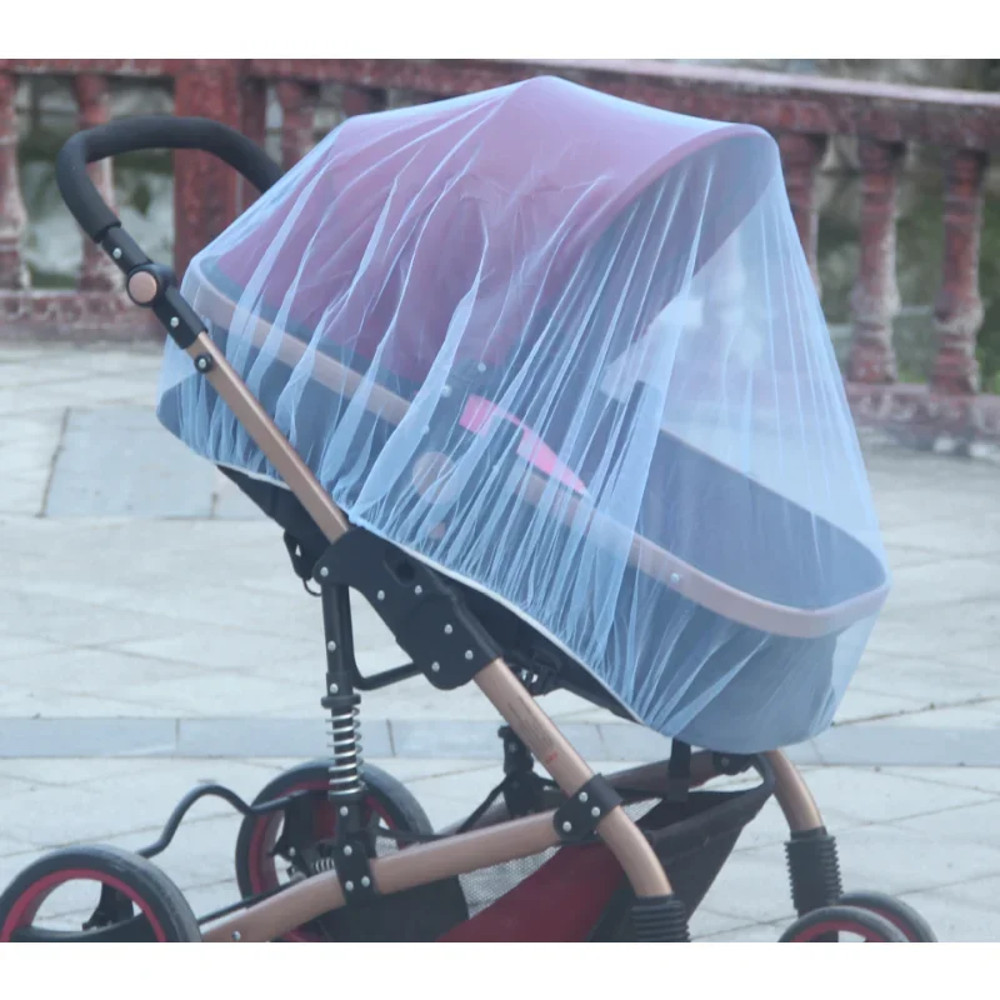 Breathable Baby Stroller Mosquito Net Universal Fit Insect Shield Mesh Prams Pushcarts  Bassinets S 6
