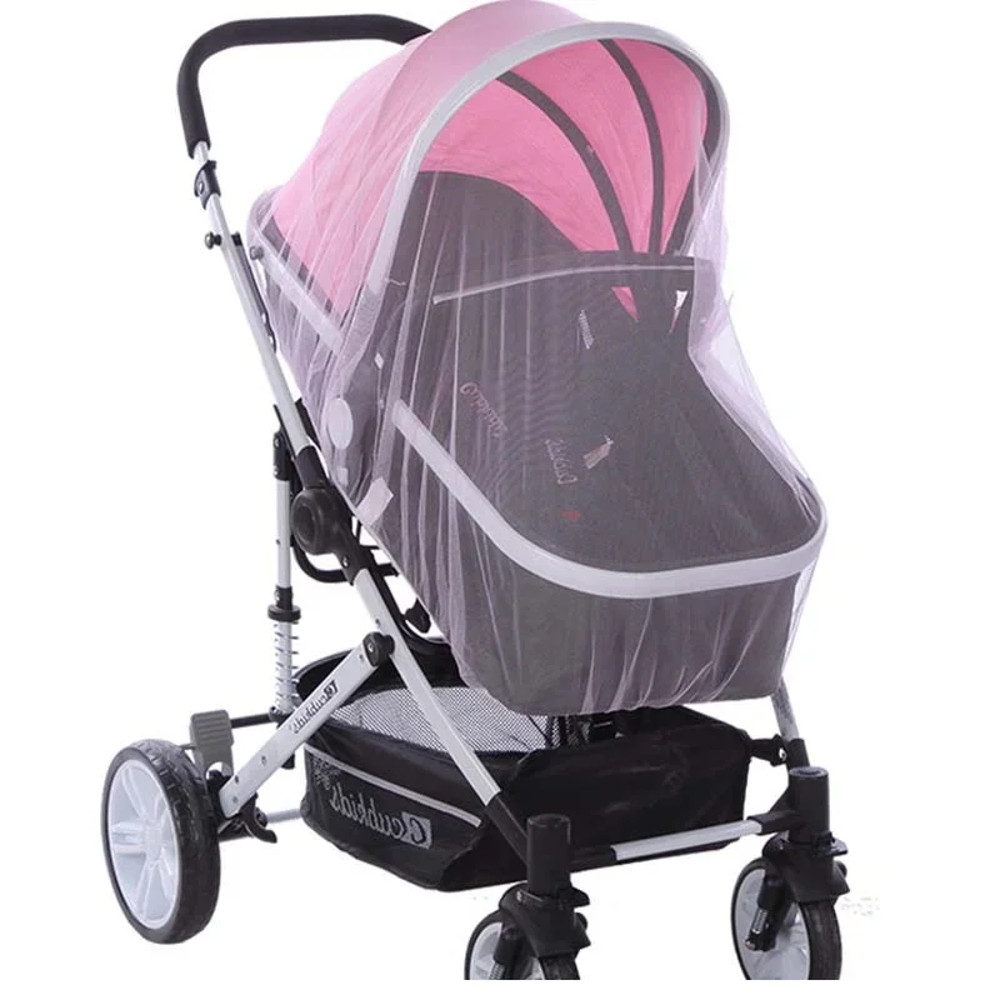 Breathable Baby Stroller Mosquito Net Universal Fit Insect Shield Mesh Prams Pushcarts  Bassinets S 7