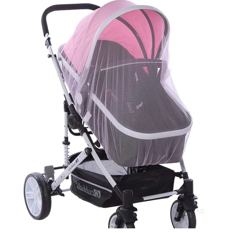 Breathable Baby Stroller Mosquito Net Universal Fit Insect Shield Mesh Prams Pushcarts  Bassinets S 7