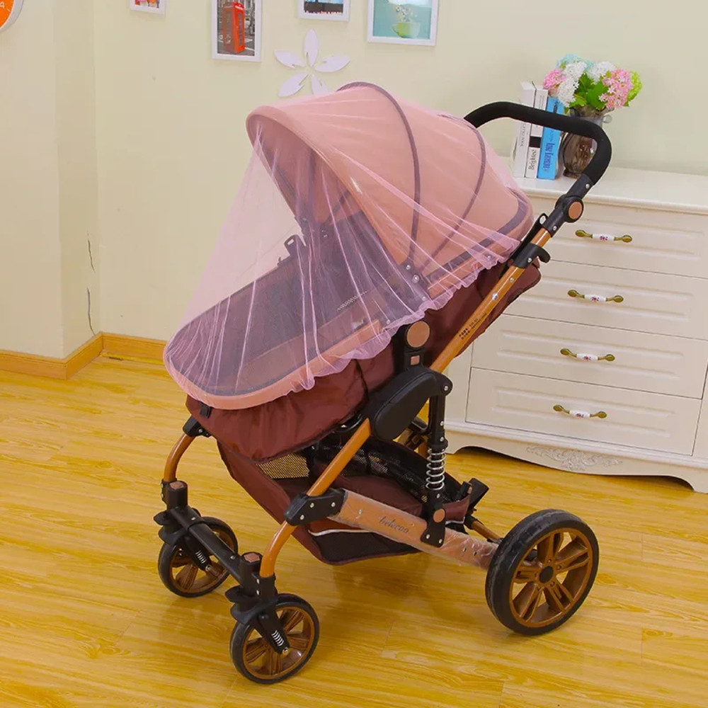 Breathable Baby Stroller Mosquito Net Universal Fit Insect Shield Mesh Prams Pushcarts  Bassinets S 3