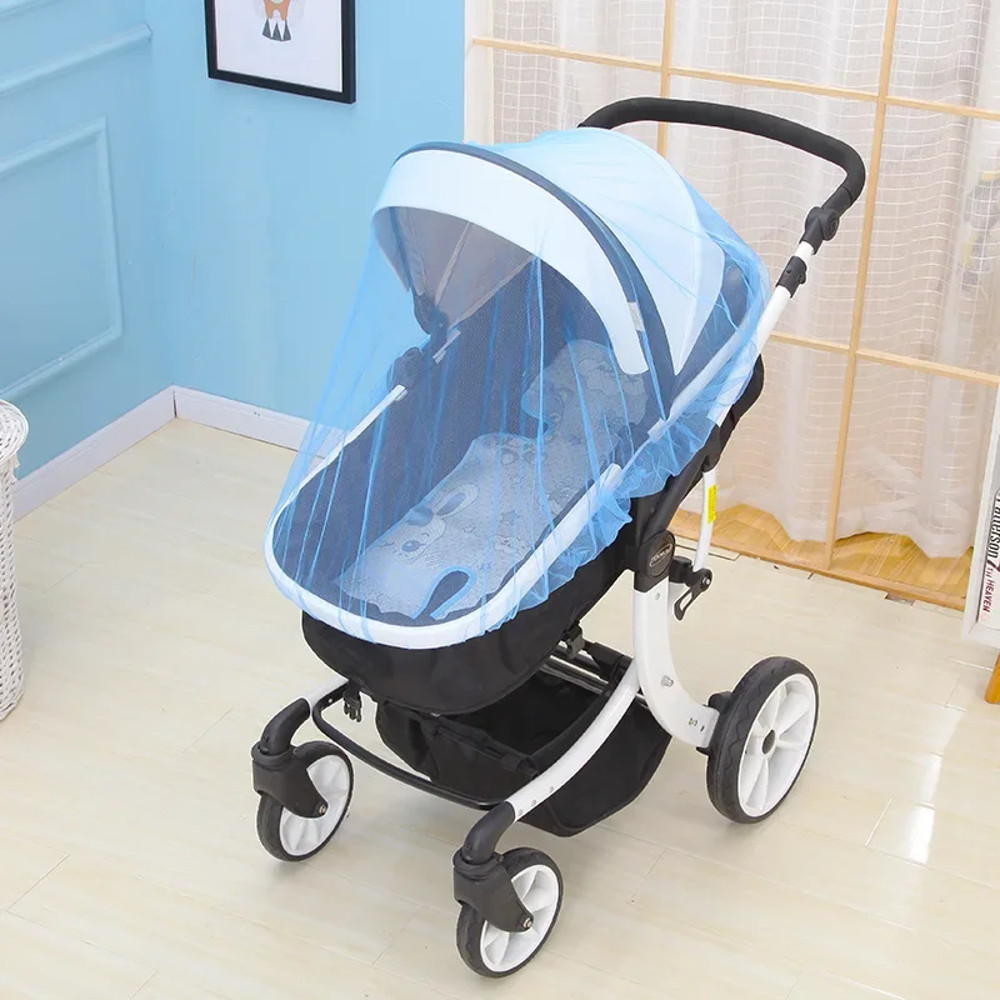 Breathable Baby Stroller Mosquito Net Universal Fit Insect Shield Mesh Prams Pushcarts  Bassinets S 4