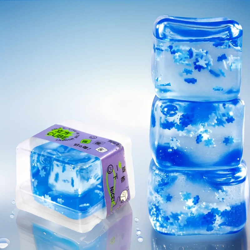 Squishy Ice Cube Stress Balls For Kids And Adults Funny Anxiety Relief  Sensory Fidget Toys For Str 2