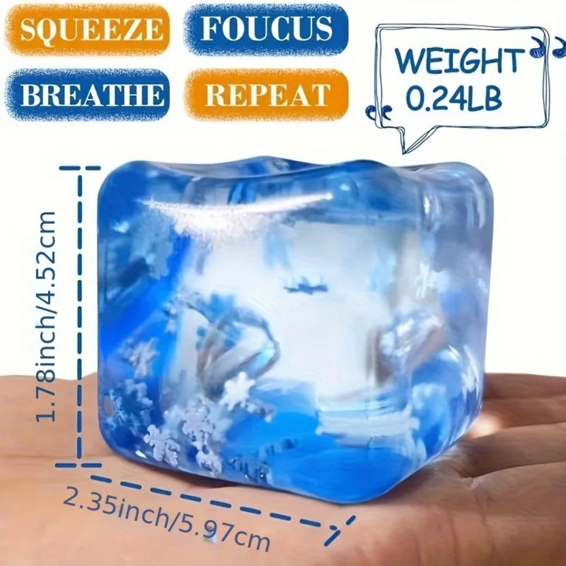 Squishy Ice Cube Stress Balls For Kids And Adults Funny Anxiety Relief  Sensory Fidget Toys For Str 5