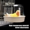 Transparent Bird Bath Box For Cage Hanging Parrot Bathtub For Budgies Canaries Cockatiels And Loveb 1