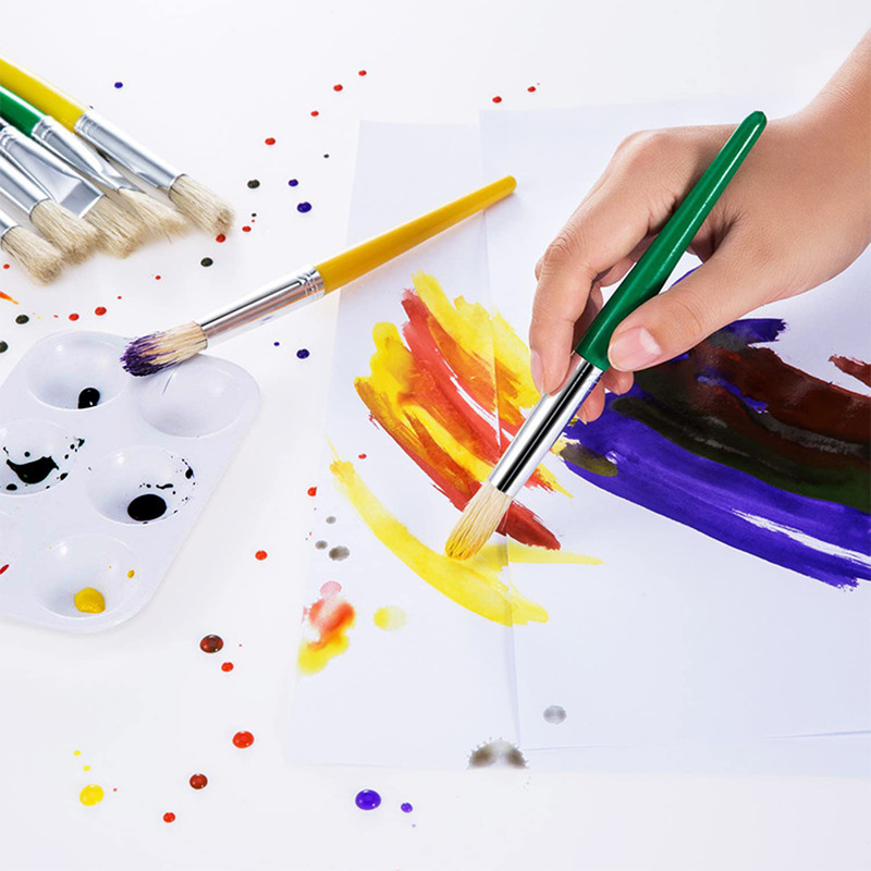 Durable White Plastic Paint Tray Palette, Watercolor Ceramic Color Mixing Palette for Art, DIY Crafts, Painting Parties