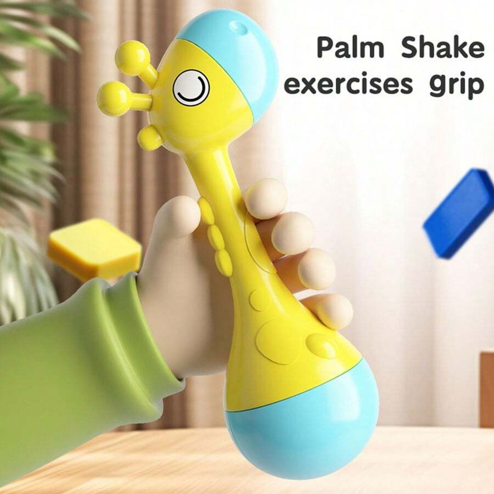 Sensory Baby Educational Toys, Plastic Hand Rattle with Soft Sound for Infant Development