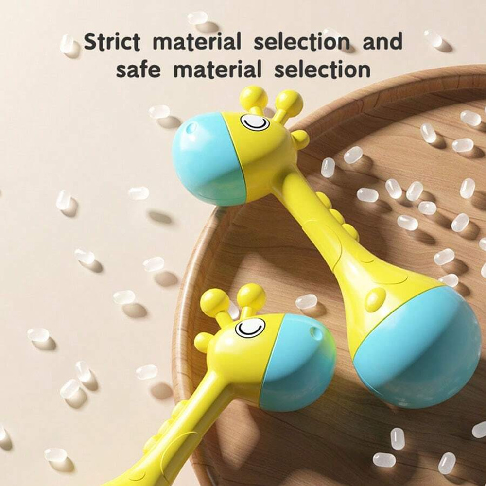 Sensory Baby Educational Toys, Plastic Hand Rattle with Soft Sound for Infant Development