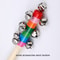 Colorful Rainbow Hand Held Bell Stick, Wooden Discussion Musical Toy for Adult KTV Parties, Kids Games & Group Gifts