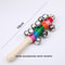 Colorful Rainbow Hand Held Bell Stick, Wooden Discussion Musical Toy for Adult KTV Parties, Kids Games & Group Gifts