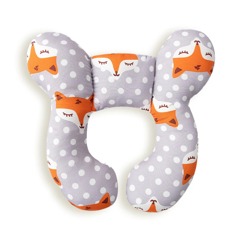 Cotton Soft Baby UShaped Pillow Multifunctional Stroller  Car Travel Pillow For Children With Carto 2