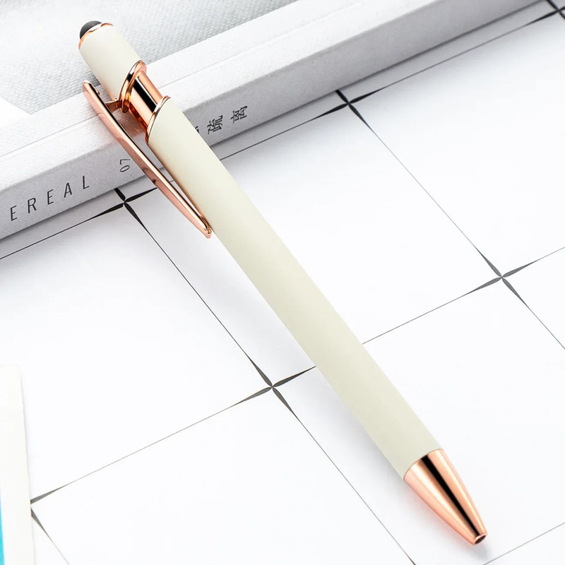 Wholesale Metal Ballpoint Pens with Touch Screen Tip, Office, School, Promotional Advertising Pen with Custom Logo