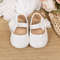 Breathable Newborn Baby Non-slip PU Walking Shoes, Soft Rubber Sole Baby Princess Shoes with British Bow Style