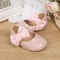 Breathable Newborn Baby Non-slip PU Walking Shoes, Soft Rubber Sole Baby Princess Shoes with British Bow Style