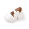 Breathable Newborn Baby Non-slip PU Walking Shoes, Soft Rubber Sole Baby Princess Shoes with British Bow Style