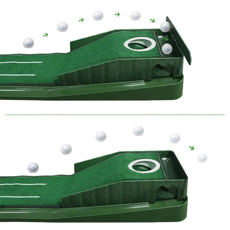 Portable Indoor and Outdoor Golf Practitioner, Mini Golf Green Putter Mat for Home, Office, and Travel