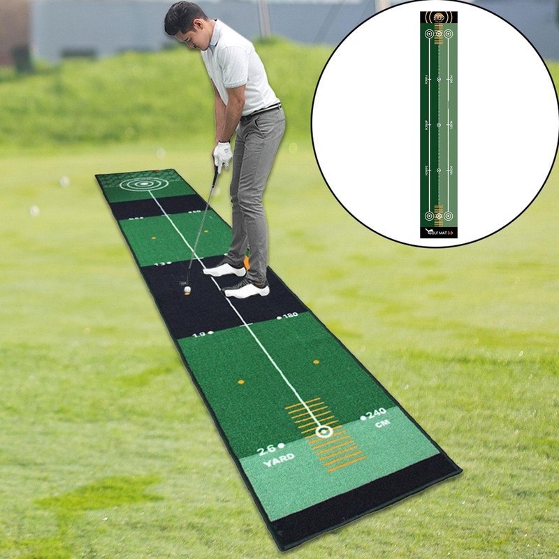 Lightweight Foldable Golf Putting Mat Portable Golf Putting Practice Mat Durable Golf Training Pad  0