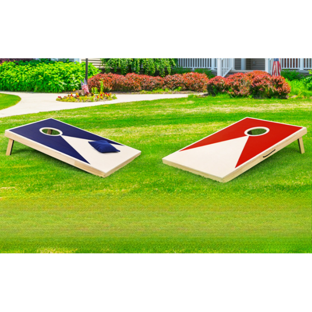 Solid Wood Premium Cornhole Set Cornhole Boards With 8 Toss Bags Durable Corn Hole Game For Backyar 0