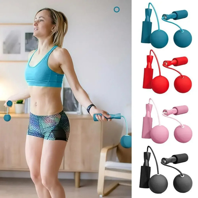 Cordless Skipping Rope With Heavy Ball Fast Jump Rope For Men  Women Portable Fitness Tool For Yoga 0