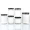 Round Mason Jar With Black Airtight Lids Glass Food Storage Kitchen Containers Canning Jars For Spi
