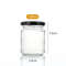 Round Mason Jar With Black Airtight Lids Glass Food Storage Kitchen Containers Canning Jars For Spi