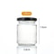 Round Mason Jar With Black Airtight Lids Glass Food Storage Kitchen Containers Canning Jars For Spi