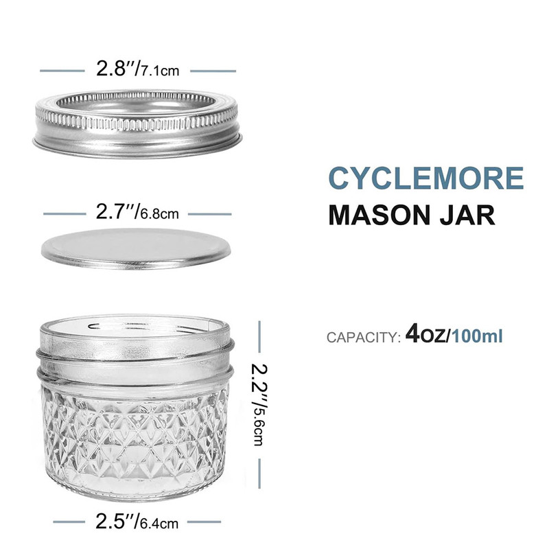 Mini Glass Mason Spice Jars With Separable Lids Canning Jars For Honey Jam Jelly Wedding Favors  Or 5